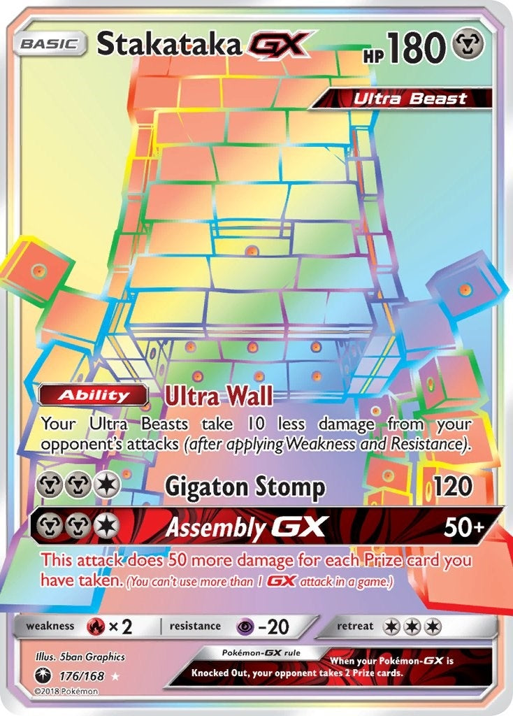 Image for Stakataka GX (Secret) (176/168) (SM - Celestial Storm) (CES) - Pokemon