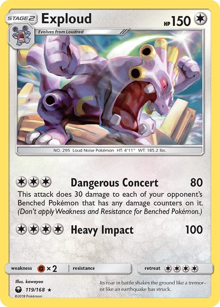 Image for Exploud (119/168) (SM - Celestial Storm) (CES) - Pokemon