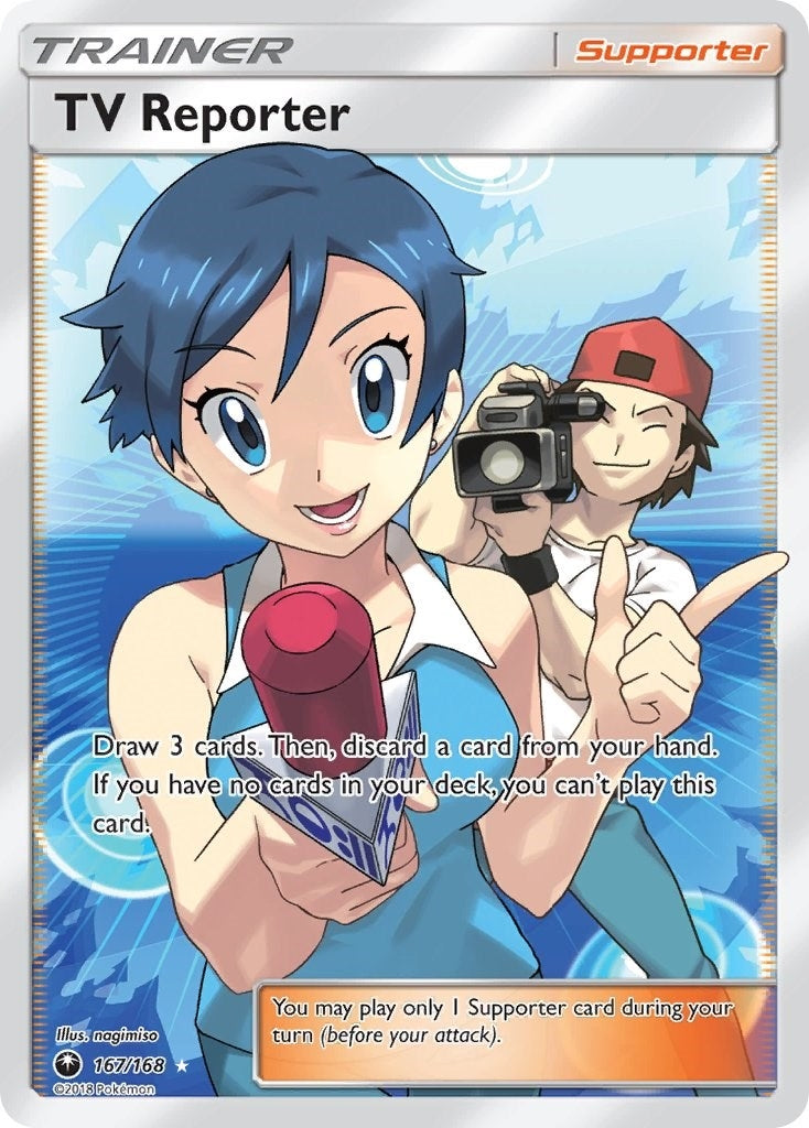 Image for TV Reporter (Full Art) (167/168) (SM - Celestial Storm) (CES) - Pokemon