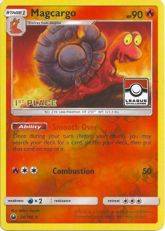 Image for Magcargo - 24/168 (League Challenge) [1st Place] (024/168) (League & Championship Cards) (PR) - Pokemon