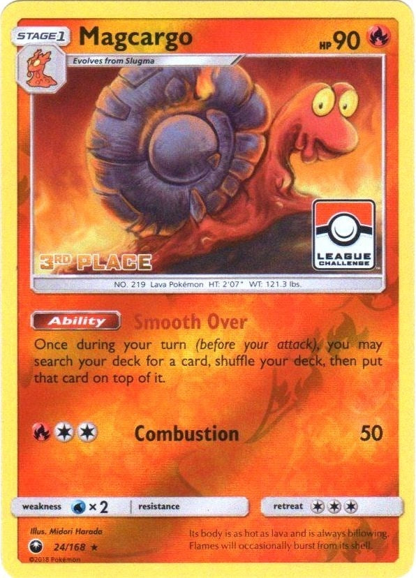 Image for Magcargo - 24/168 (Pokemon League) [3rd Place] (024/168) (League & Championship Cards) (PR) - Pokemon