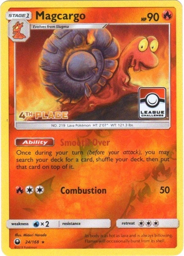 Image for Magcargo - 24/168 (League Challenge) [4th Place] (024/168) (League & Championship Cards) (PR) - Pokemon