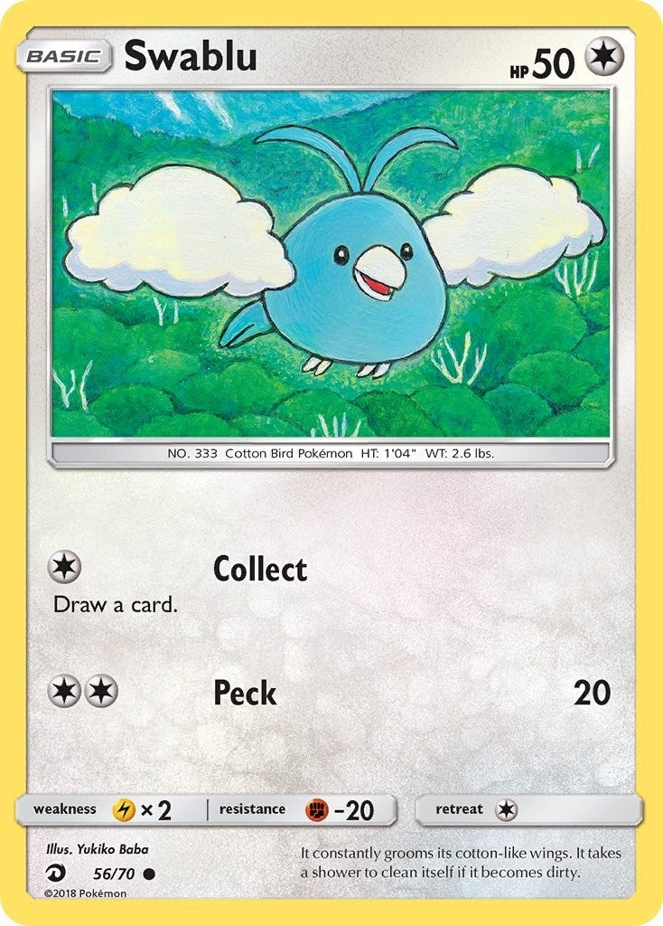 Image for Swablu (56) (56/70) (Dragon Majesty) (DRM) - Pokemon