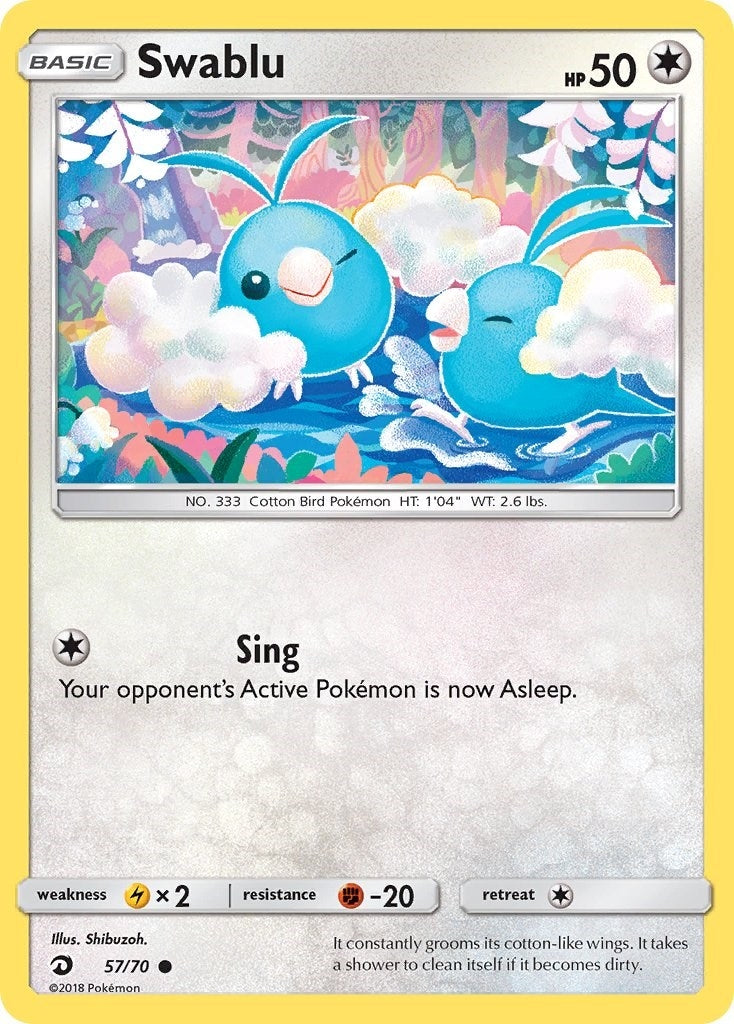 Image for Swablu (57) (57/70) (Dragon Majesty) (DRM) - Pokemon