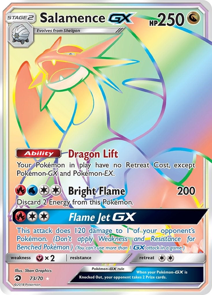 Image for Salamence GX (Secret) (73/70) (Dragon Majesty) (DRM) - Pokemon