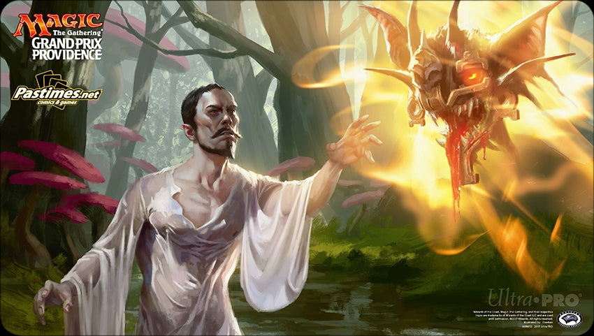 Image for Magic Grand Prix 2017 Playmat: Providence (Version 1) - Arguel's Blood Fast & Temple of Aclazotz - Playmats