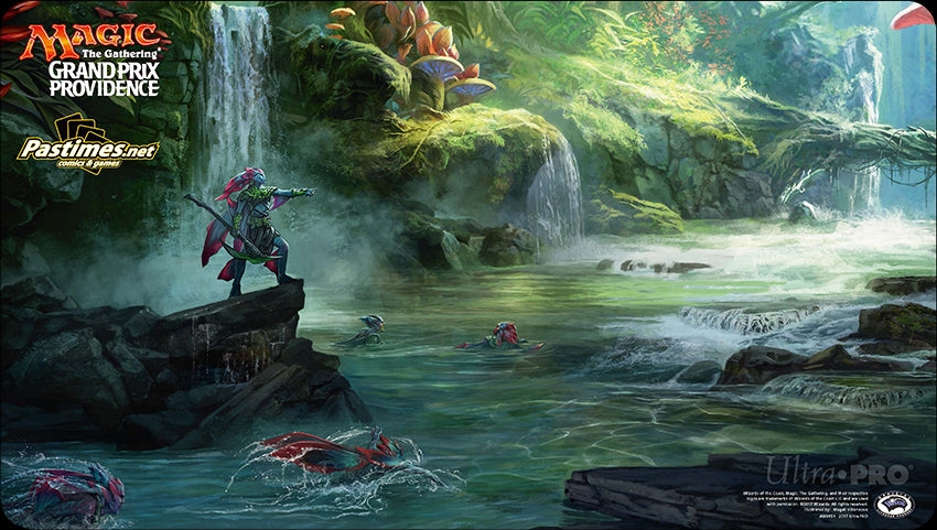 Image for Magic Grand Prix 2017 Playmat: Providence (Version 3) - Search for Azcanta & Azcanta, the Sunken Ruin - Playmats