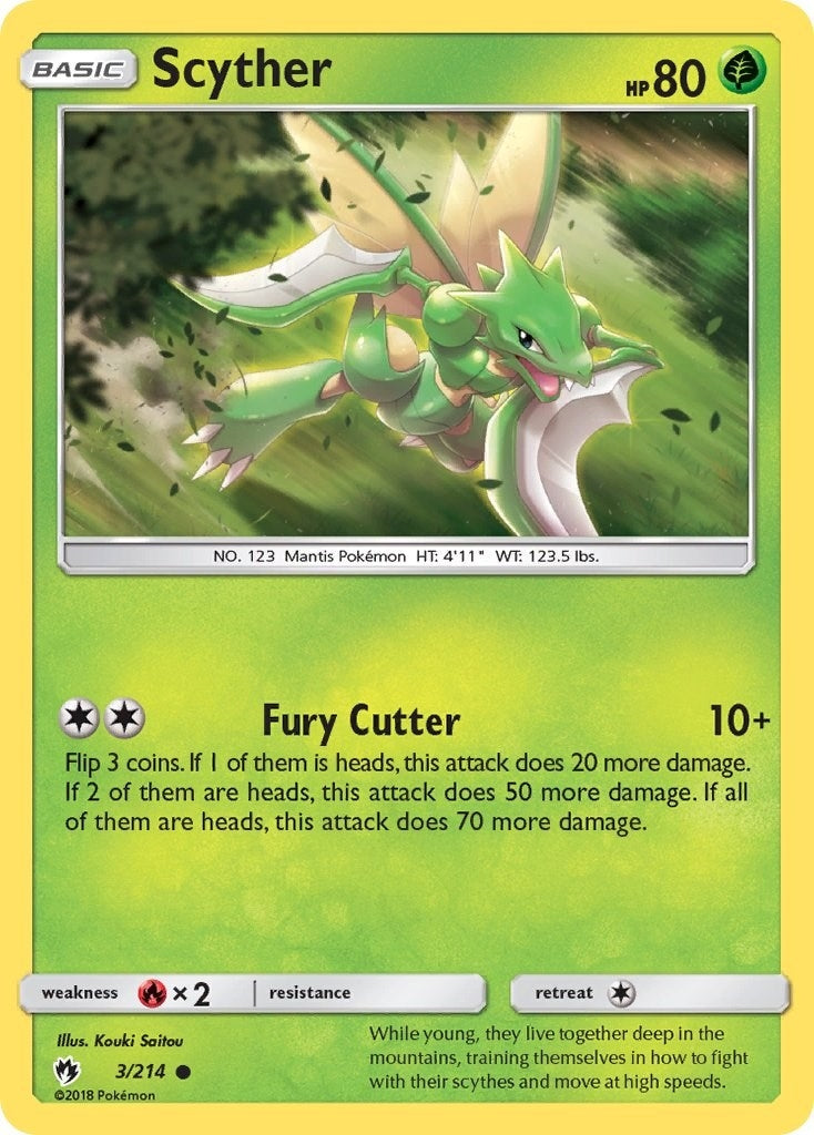 Image for Scyther (3/214) (SM - Lost Thunder) (SM8) - Pokemon