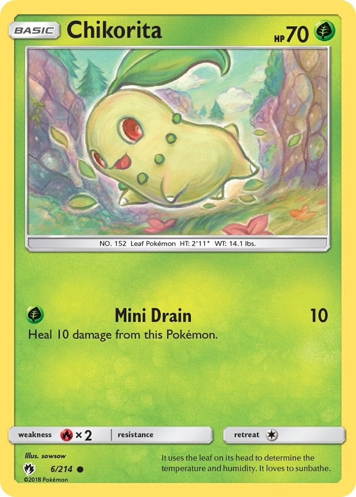 Image for Chikorita (6) (6/214) (SM - Lost Thunder) (SM8) - Pokemon