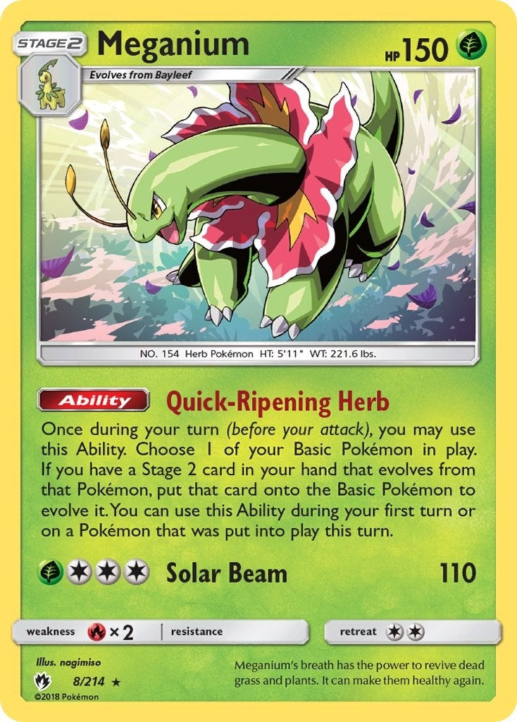 Image for Meganium (8/214) (SM - Lost Thunder) (SM8) - Pokemon