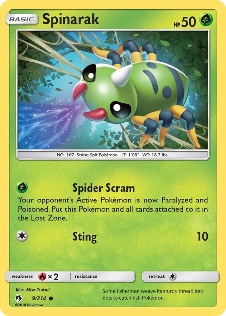 Image for Spinarak (9/214) (SM - Lost Thunder) (SM8) - Pokemon