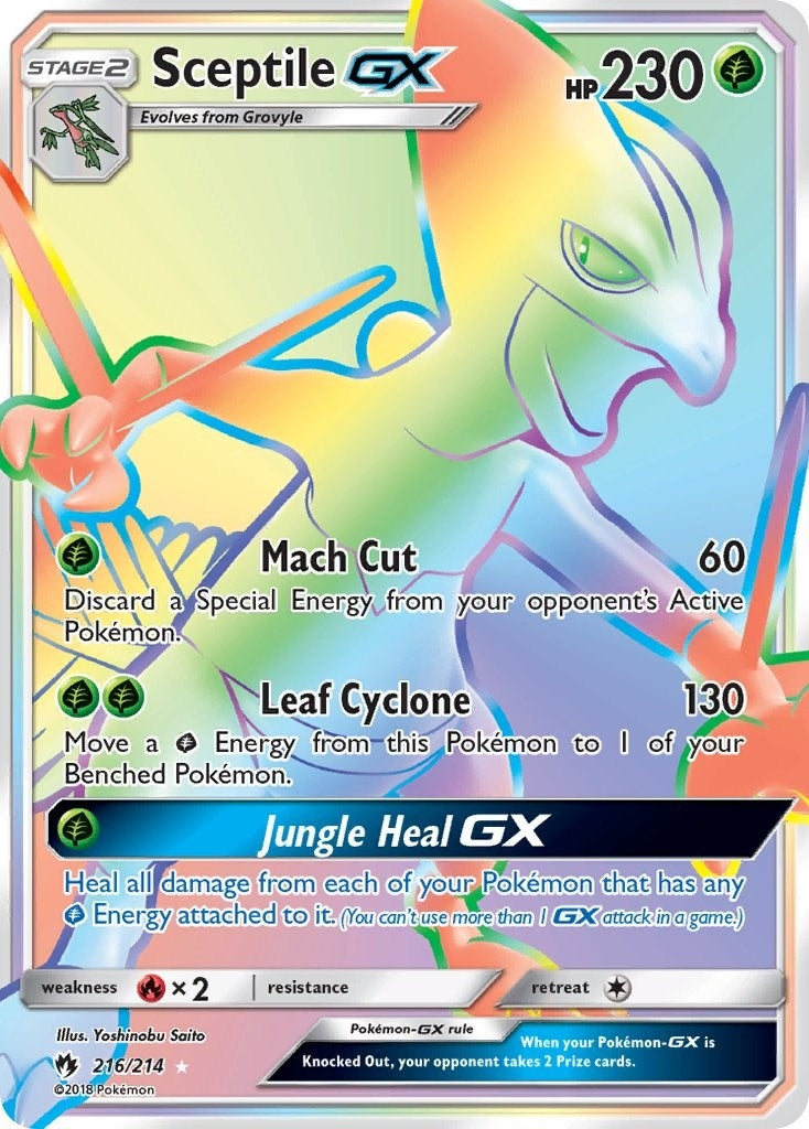Image for Sceptile GX (Secret) (216/214) (SM - Lost Thunder) (SM8) - Pokemon
