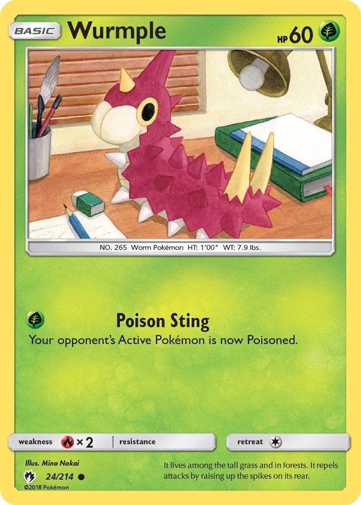 Image for Wurmple (24) (24/214) (SM - Lost Thunder) (SM8) - Pokemon