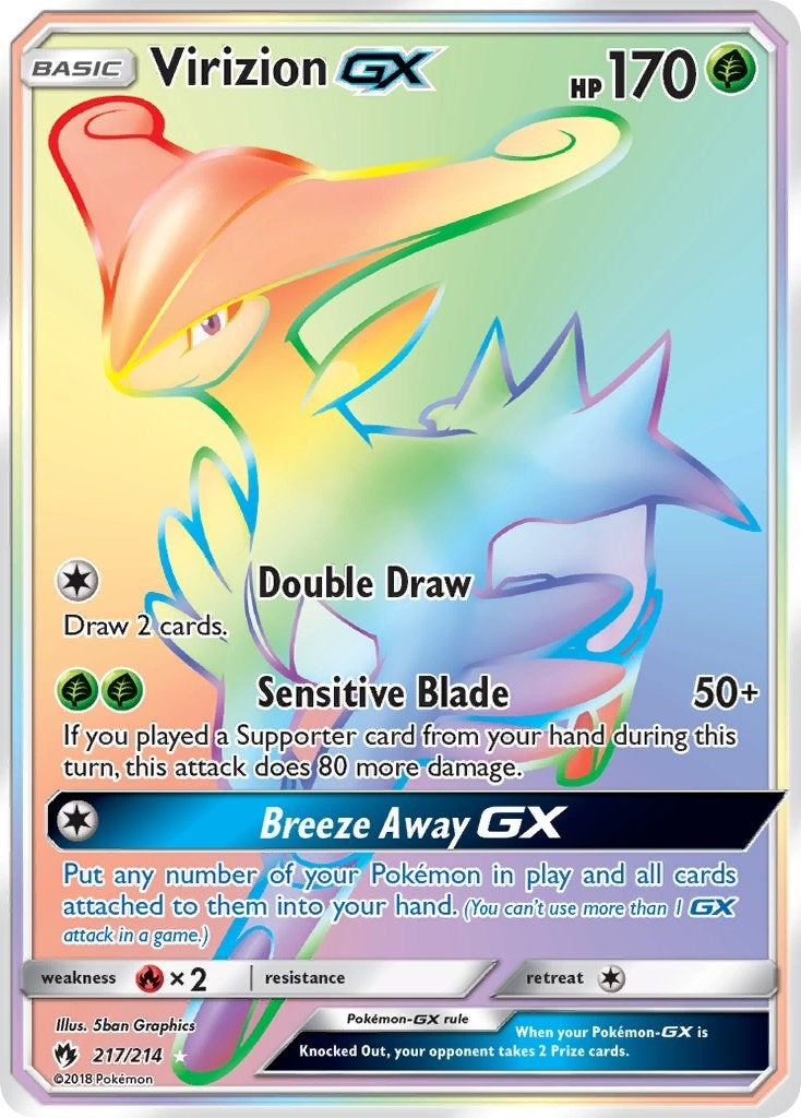 Image for Virizion GX (Secret) (217/214) (SM - Lost Thunder) (SM8) - Pokemon