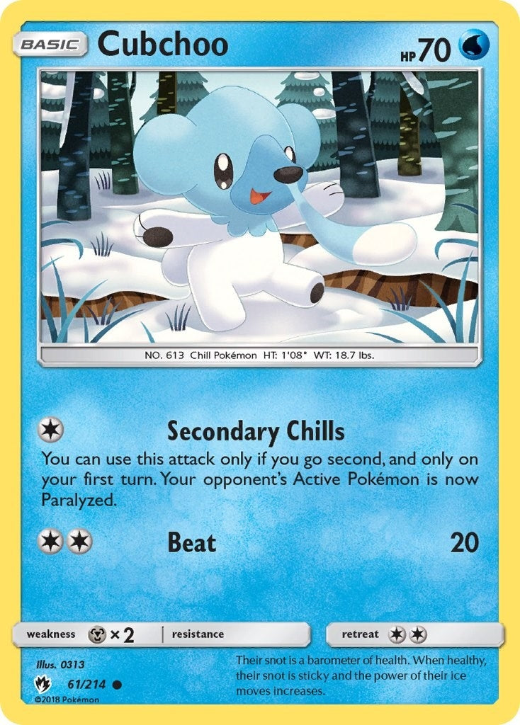 Image for Cubchoo (61/214) (SM - Lost Thunder) (SM8) - Pokemon