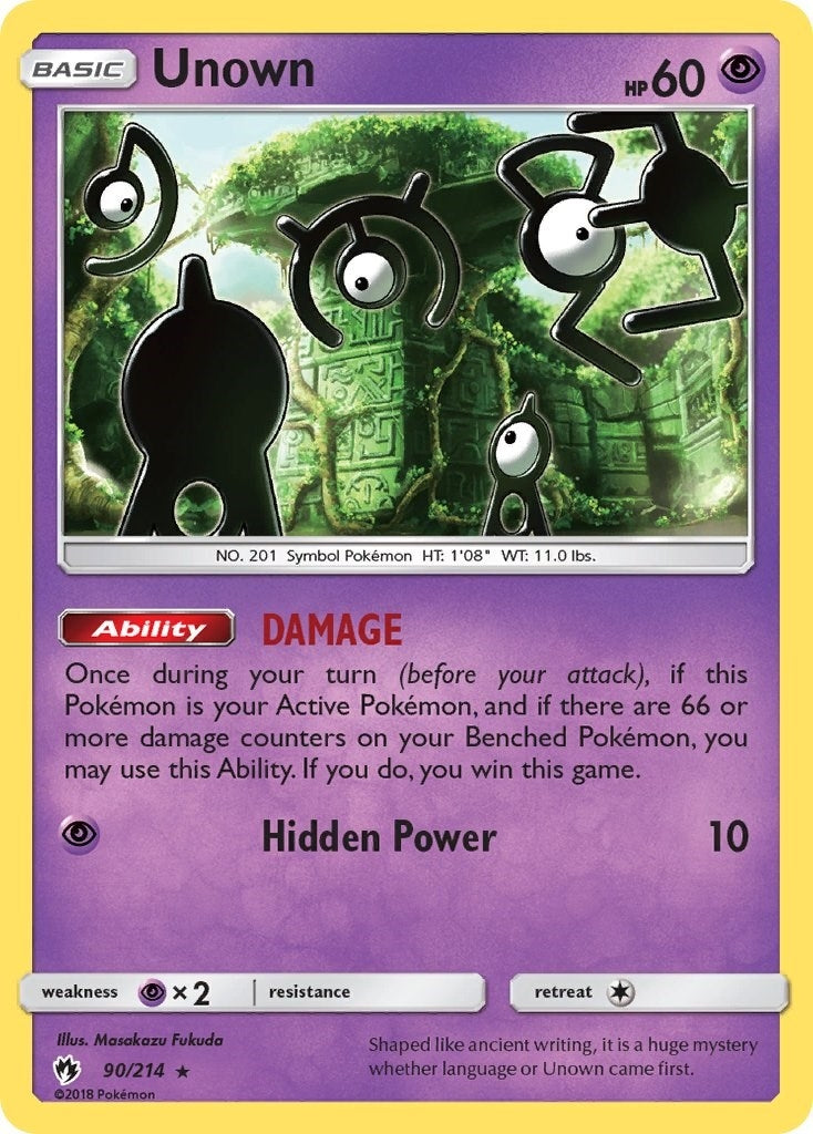 Image for Unown (90) (90/214) (SM - Lost Thunder) (SM8) - Pokemon