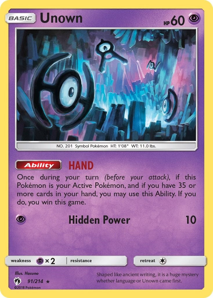 Image for Unown (91) (91/214) (SM - Lost Thunder) (SM8) - Pokemon