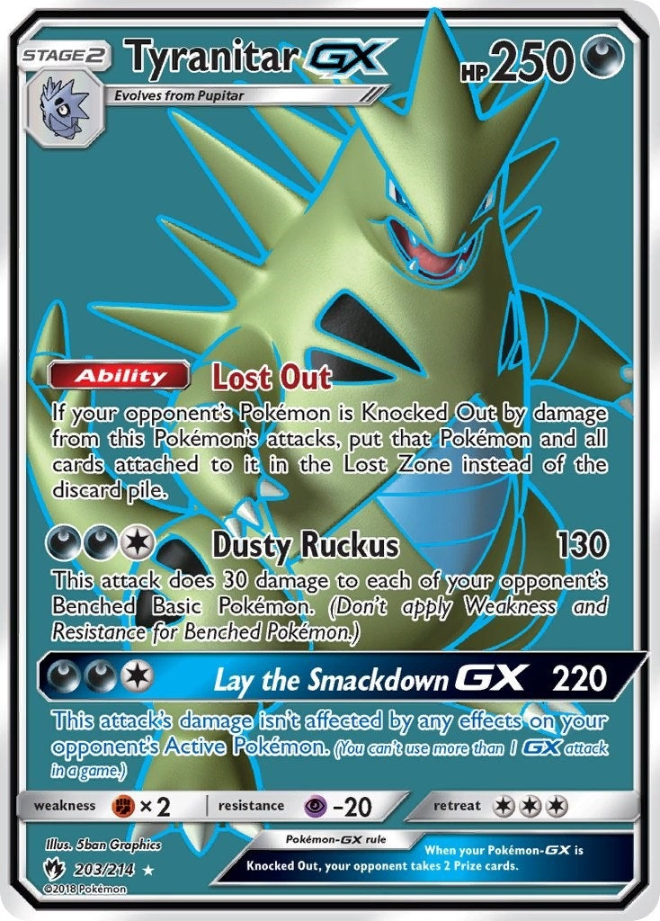 Image for Tyranitar GX (Full Art) (203/214) (SM - Lost Thunder) (SM8) - Pokemon