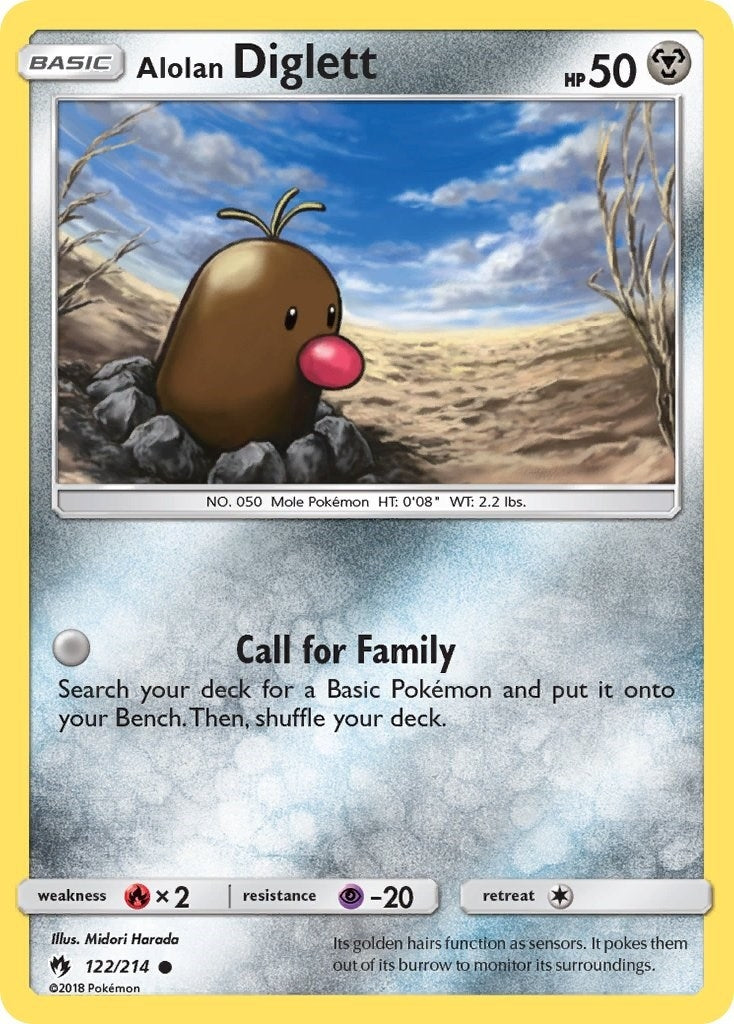Image for Alolan Diglett (122/214) (SM - Lost Thunder) (SM8) - Pokemon