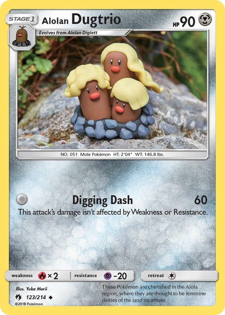 Image for Alolan Dugtrio (123/214) (SM - Lost Thunder) (SM8) - Pokemon