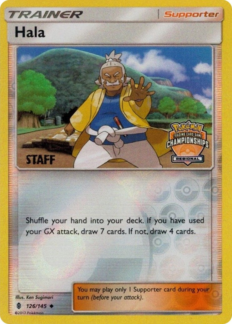 Image for Hala - 126/145 (Regional Championships) [Staff] (126/145) (League & Championship Cards) (PR) - Pokemon