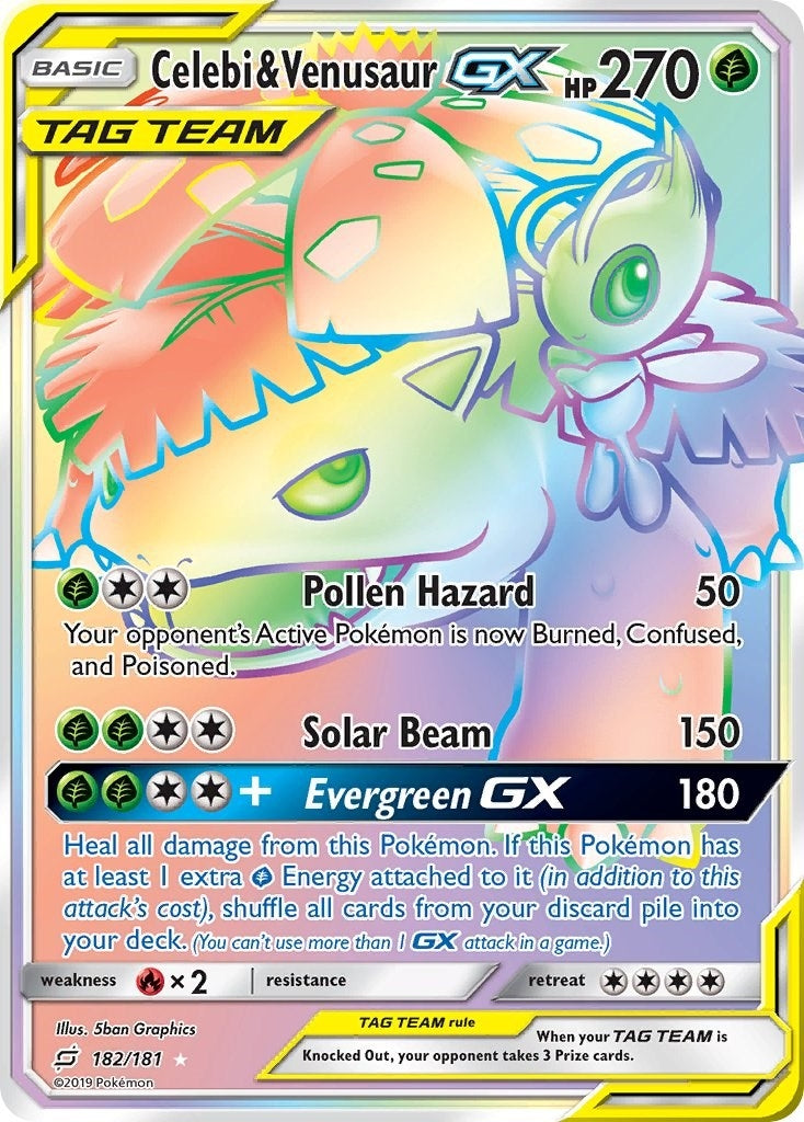 Image for Celebi & Venusaur GX (Secret) (182/181) (SM - Team Up) (SM9) - Pokemon
