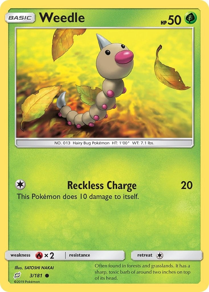 Image for Weedle (3) (3/181) (SM - Team Up) (SM9) - Pokemon