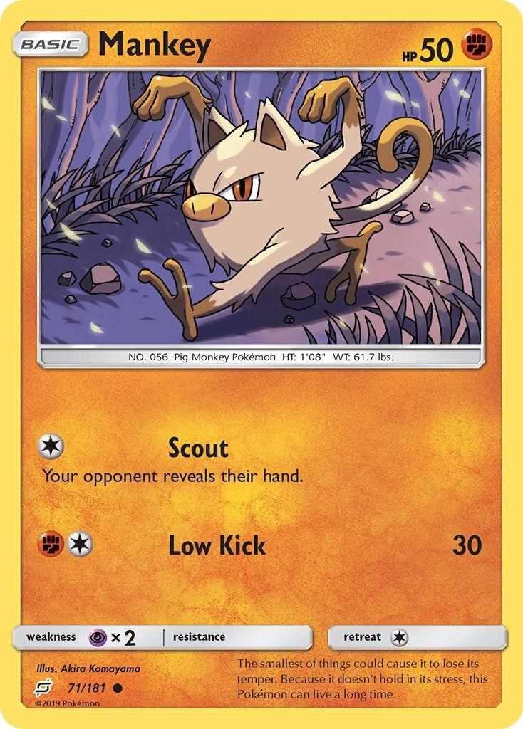 Image for Mankey (71/181) (SM - Team Up) (SM9) - Pokemon