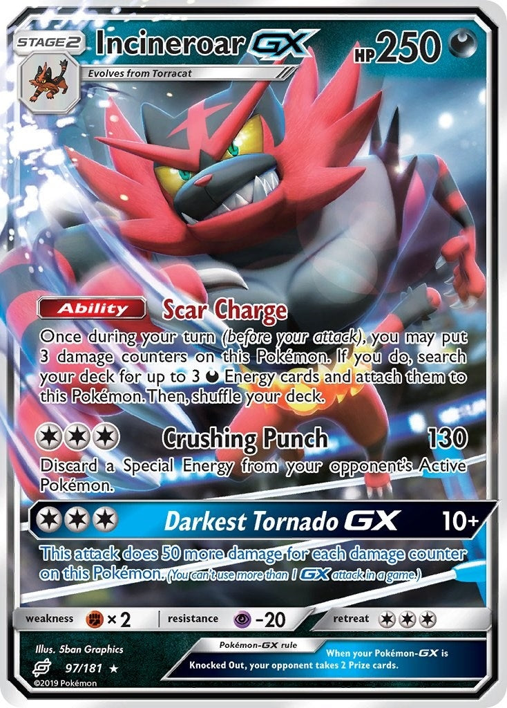 Image for Incineroar GX (97/181) (SM - Team Up) (SM9) - Pokemon
