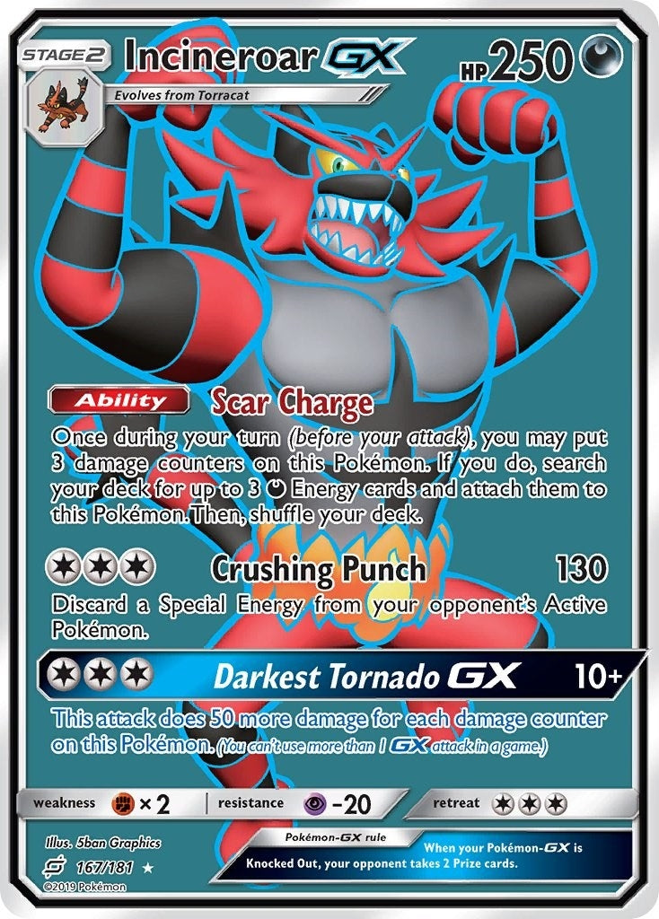 Image for Incineroar GX (Full Art) (167/181) (SM - Team Up) (SM9) - Pokemon