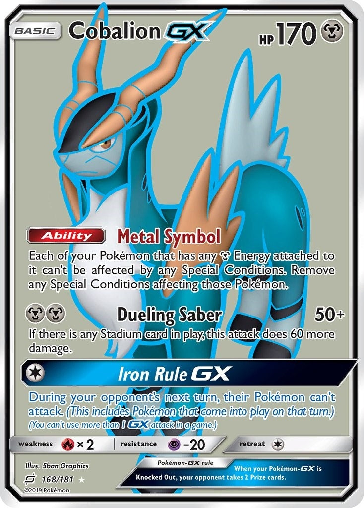 Image for Cobalion GX (Full Art) (168/181) (SM - Team Up) (SM9) - Pokemon