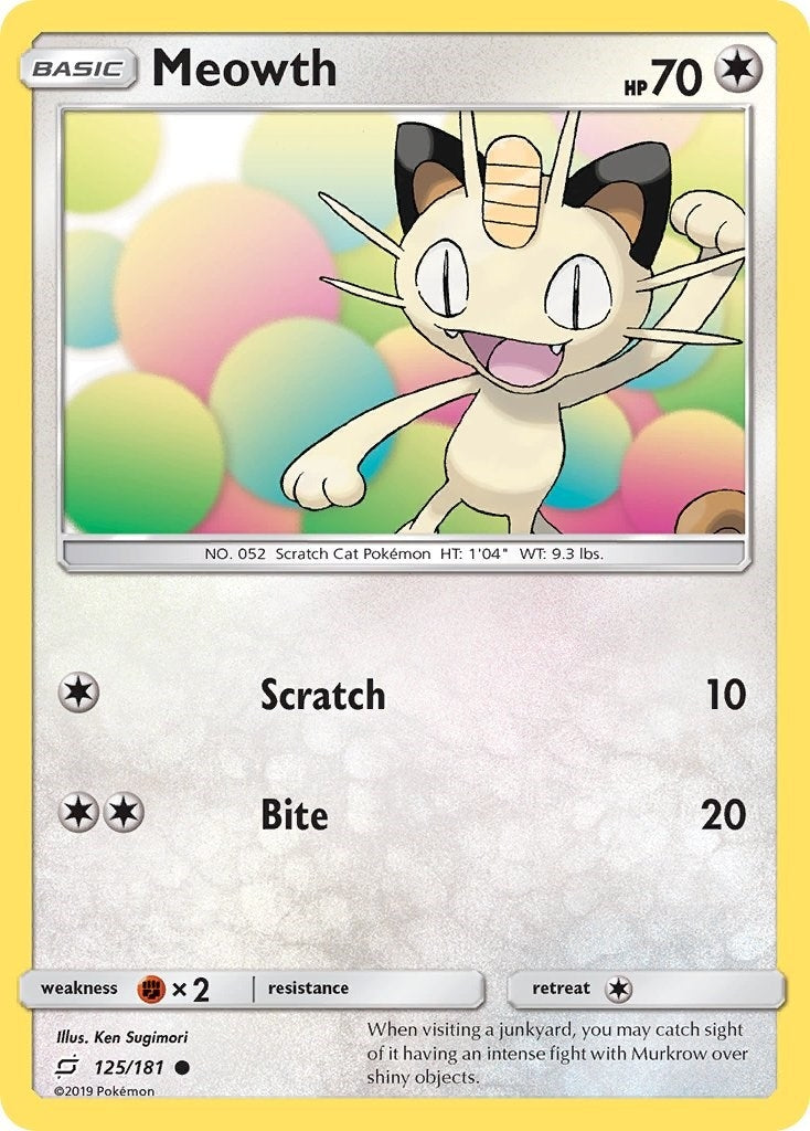 Image for Meowth (125/181) (SM - Team Up) (SM9) - Pokemon
