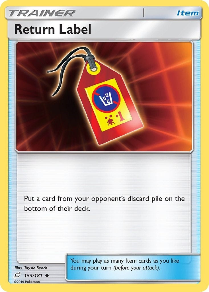Image for Return Label (153/181) (SM - Team Up) (SM9) - Pokemon