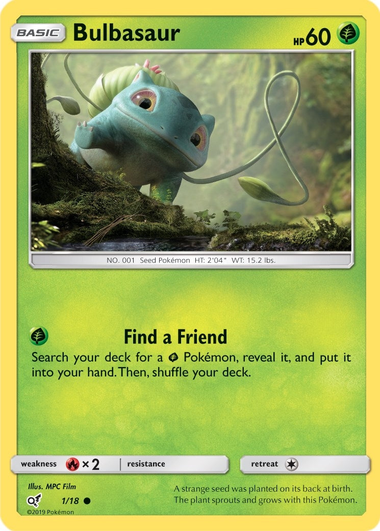 Image for Bulbasaur (Holo Common) (1/18) (Detective Pikachu) (DEP) - Pokemon