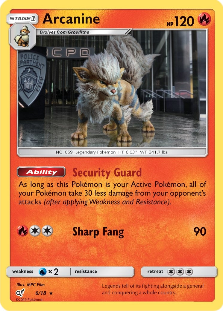Image for Arcanine (6/18) (Detective Pikachu) (DEP) - Pokemon