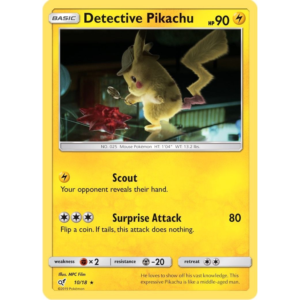 Detective Pikachu (10/18) (Detective Pikachu) - PokeBox USA