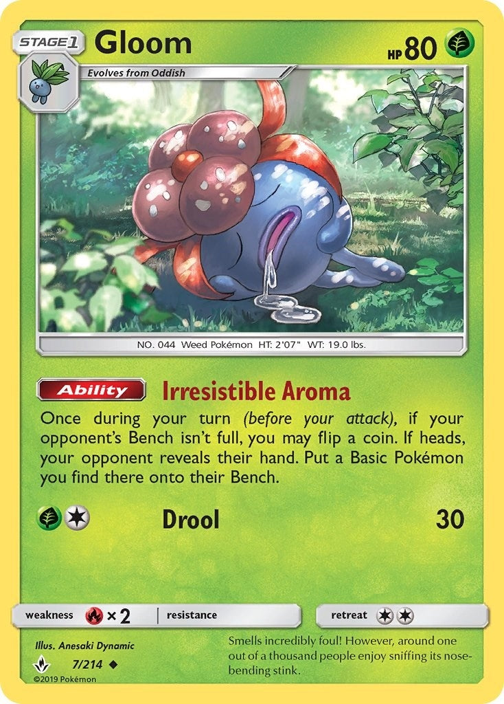 Image for Gloom (7/214) (SM - Unbroken Bonds) (SM10) - Pokemon