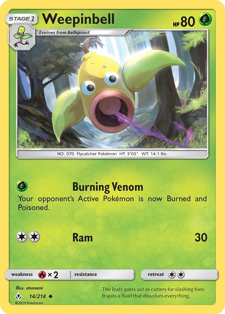 Image for Weepinbell (14/214) (SM - Unbroken Bonds) (SM10) - Pokemon