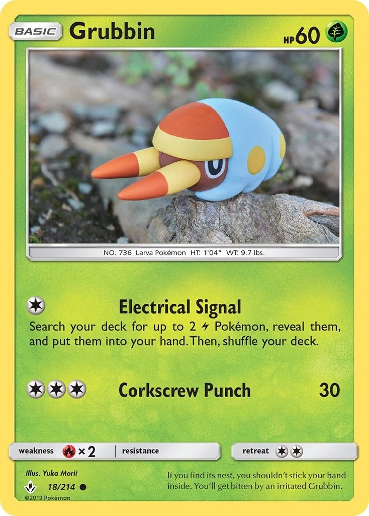 Image for Grubbin (18/214) (SM - Unbroken Bonds) (SM10) - Pokemon