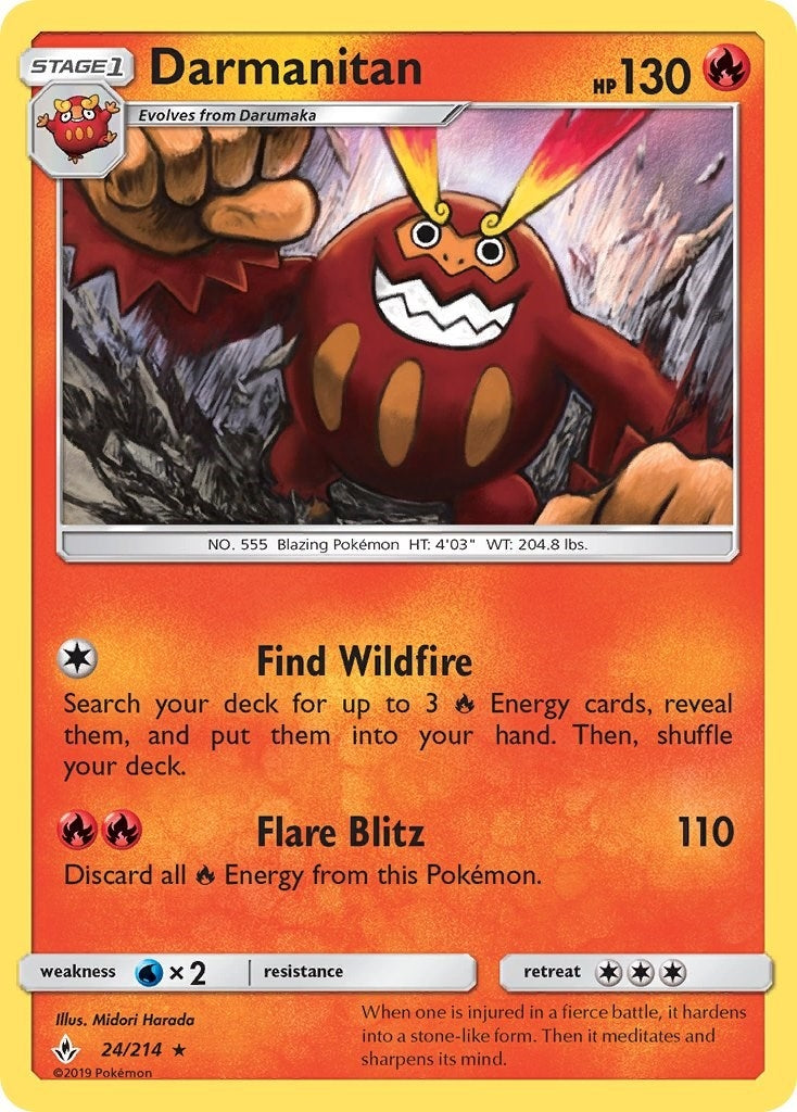 Image for Darmanitan (24/214) (SM - Unbroken Bonds) (SM10) - Pokemon