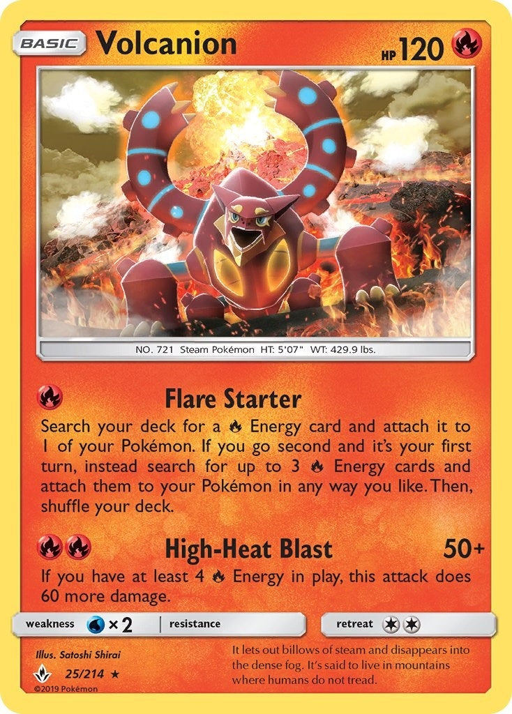 Image for Volcanion (25/214) (SM - Unbroken Bonds) (SM10) - Pokemon