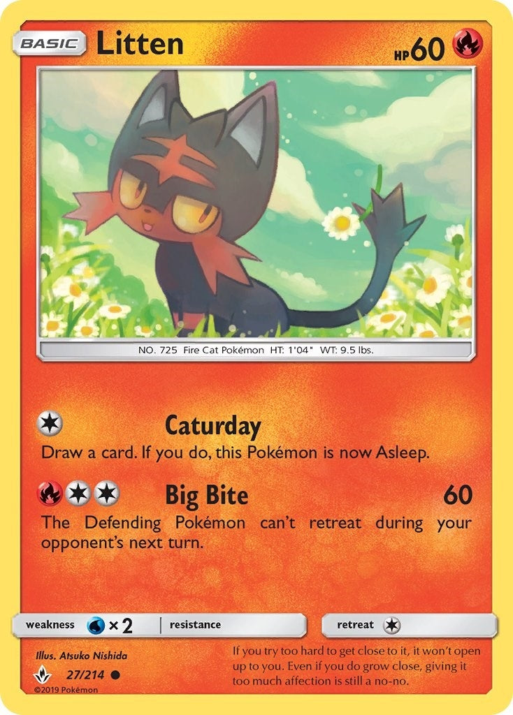 Image for Litten (27) (27/214) (SM - Unbroken Bonds) (SM10) - Pokemon