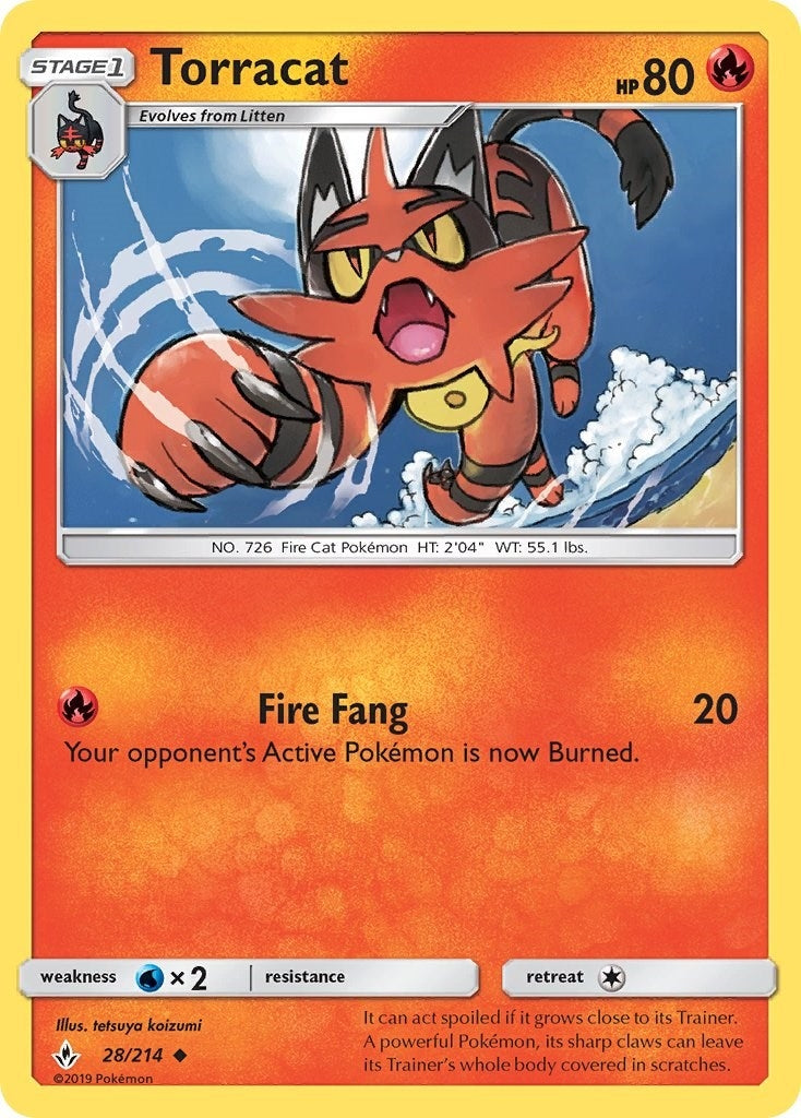 Image for Torracat (28/214) (SM - Unbroken Bonds) (SM10) - Pokemon