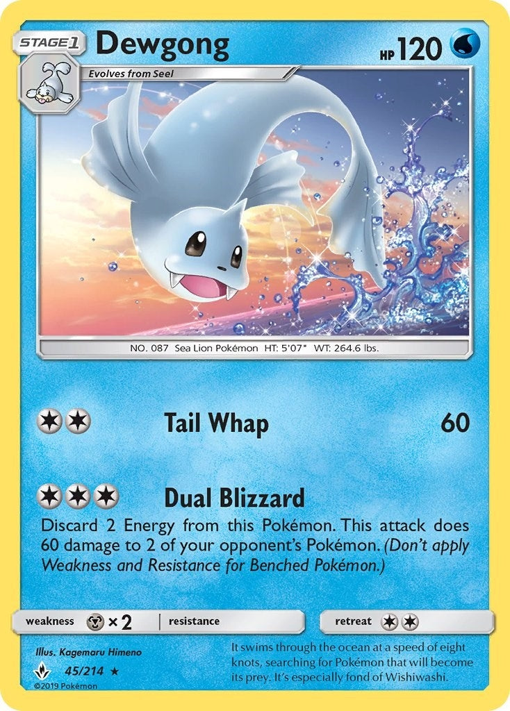 Image for Dewgong (45/214) (SM - Unbroken Bonds) (SM10) - Pokemon