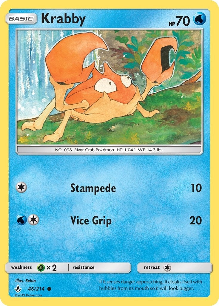Image for Krabby (46/214) (SM - Unbroken Bonds) (SM10) - Pokemon