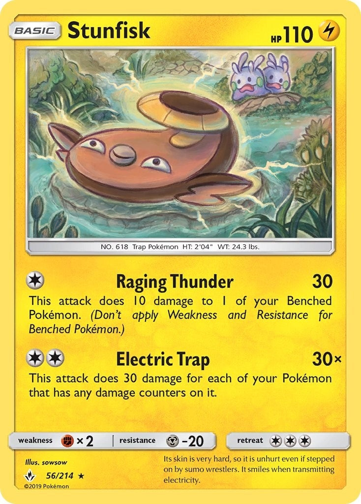 Image for Stunfisk (56/214) (SM - Unbroken Bonds) (SM10) - Pokemon