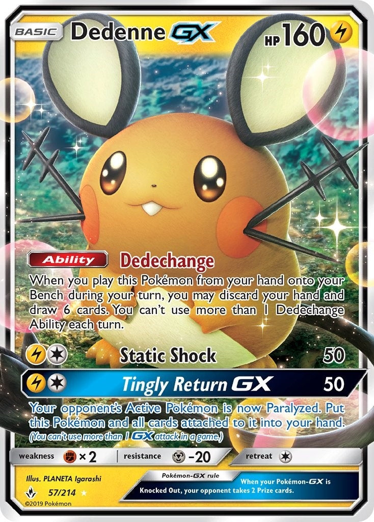 Image for Dedenne GX (57/214) (SM - Unbroken Bonds) (SM10) - Pokemon