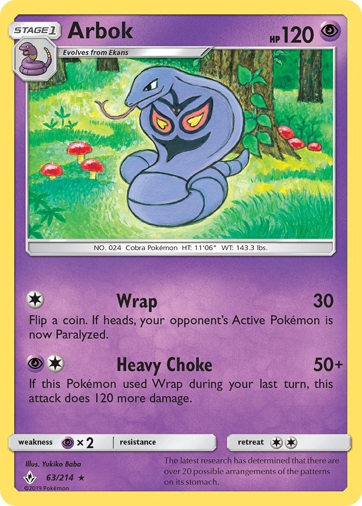 Image for Arbok (63/214) (SM - Unbroken Bonds) (SM10) - Pokemon