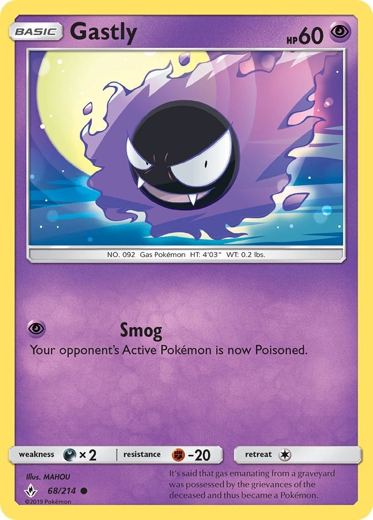 Image for Gastly (68) (68/214) (SM - Unbroken Bonds) (SM10) - Pokemon