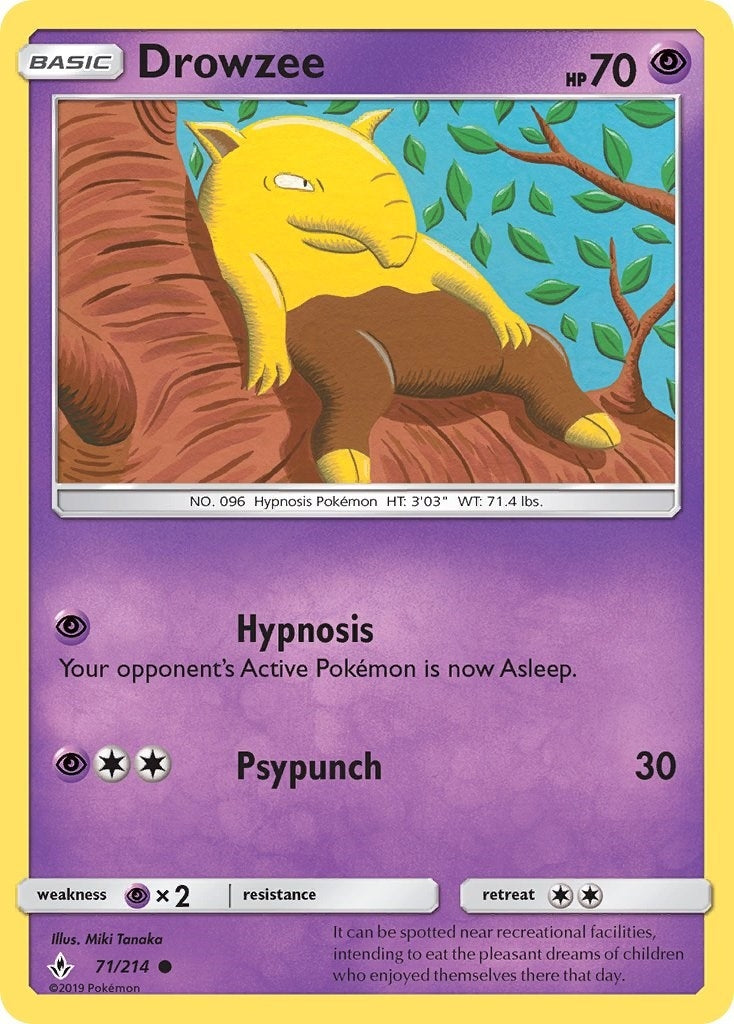 Image for Drowzee (71/214) (SM - Unbroken Bonds) (SM10) - Pokemon